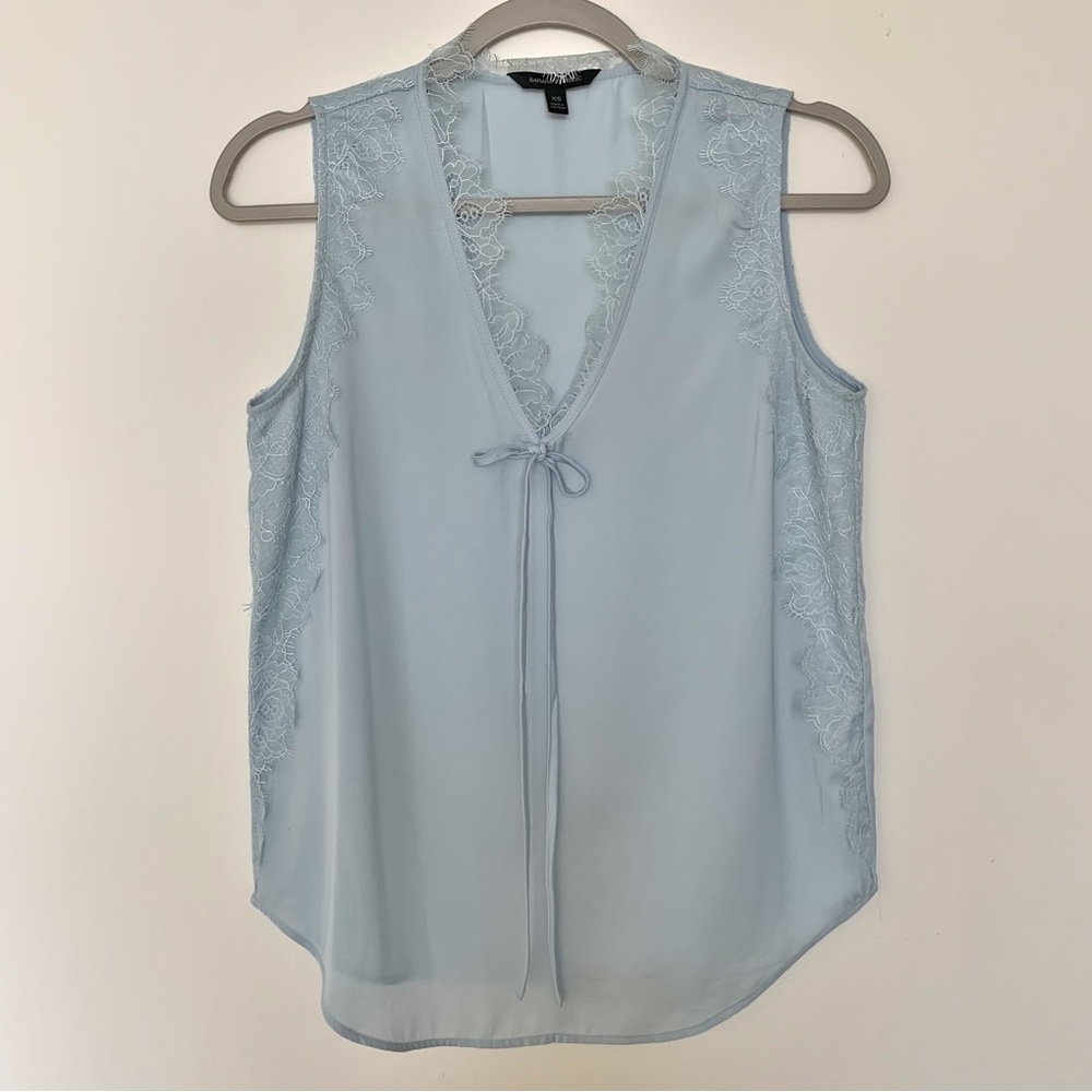 Banana Republic Lace Satin Sleeveless Blouse
